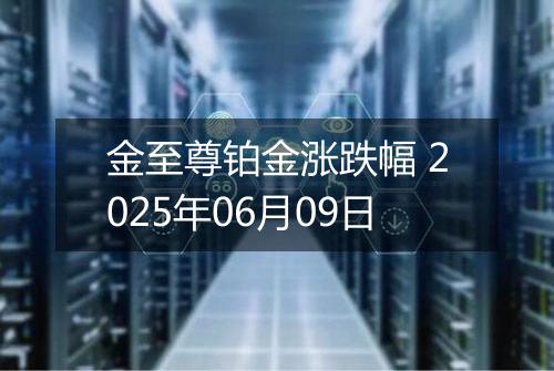 金至尊铂金涨跌幅 2025年06月09日