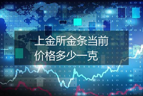 上金所金条当前价格多少一克