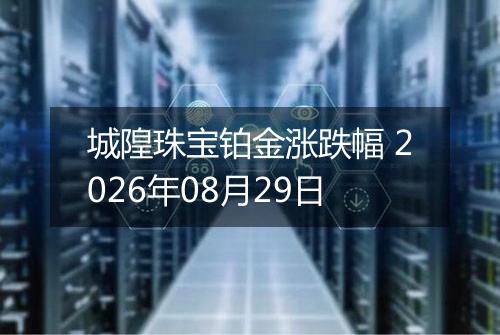 城隍珠宝铂金涨跌幅 2026年08月29日