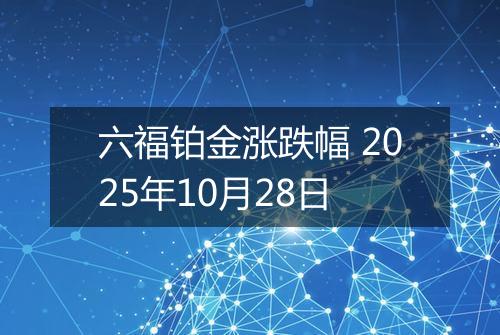 六福铂金涨跌幅 2025年10月28日