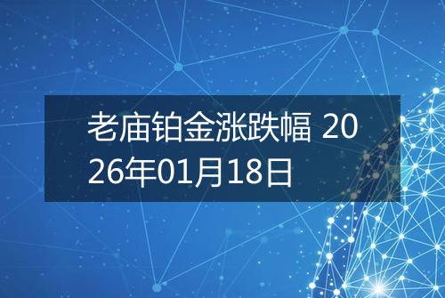 老庙铂金涨跌幅 2026年01月18日