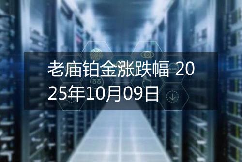 老庙铂金涨跌幅 2025年10月09日