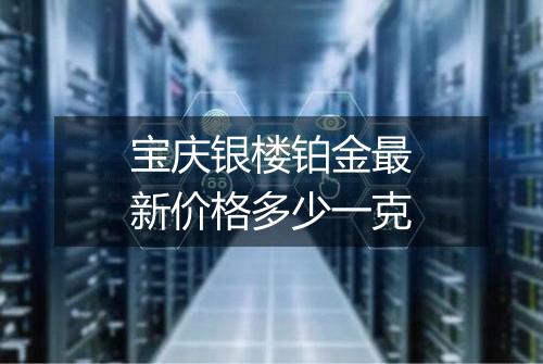 宝庆银楼铂金最新价格多少一克
