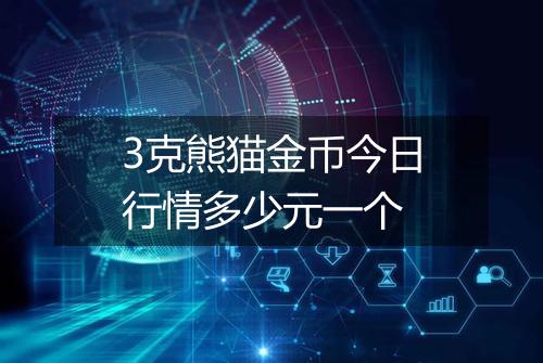 3克熊猫金币今日行情多少元一个