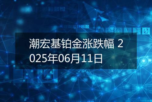 潮宏基铂金涨跌幅 2025年06月11日