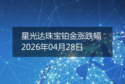 星光达珠宝铂金涨跌幅 2026年04月28日