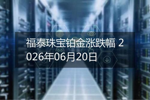 福泰珠宝铂金涨跌幅 2026年06月20日