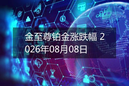 金至尊铂金涨跌幅 2026年08月08日