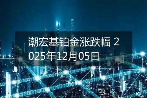潮宏基铂金涨跌幅 2025年12月05日