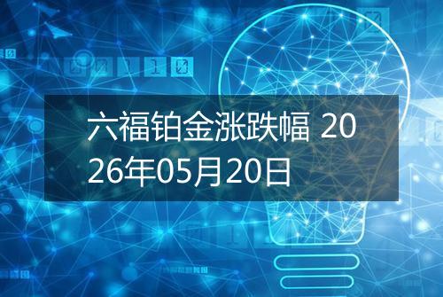 六福铂金涨跌幅 2026年05月20日