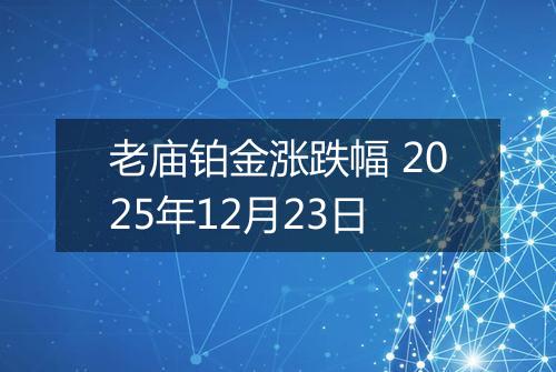 老庙铂金涨跌幅 2025年12月23日