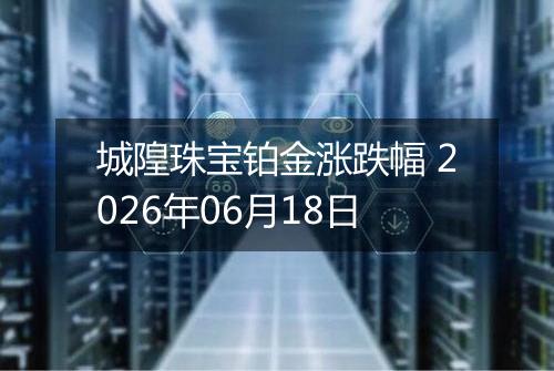 城隍珠宝铂金涨跌幅 2026年06月18日