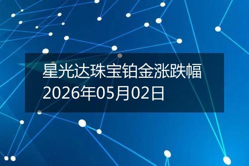 星光达珠宝铂金涨跌幅 2026年05月02日