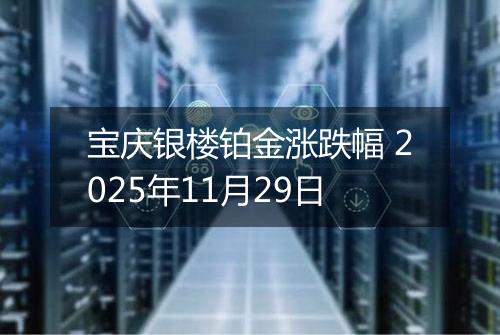 宝庆银楼铂金涨跌幅 2025年11月29日