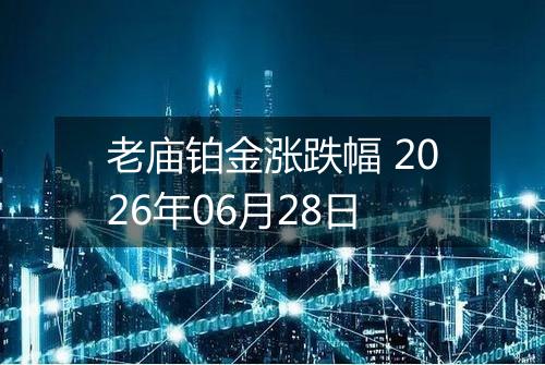 老庙铂金涨跌幅 2026年06月28日