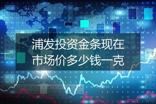 浦发投资金条现在市场价多少钱一克